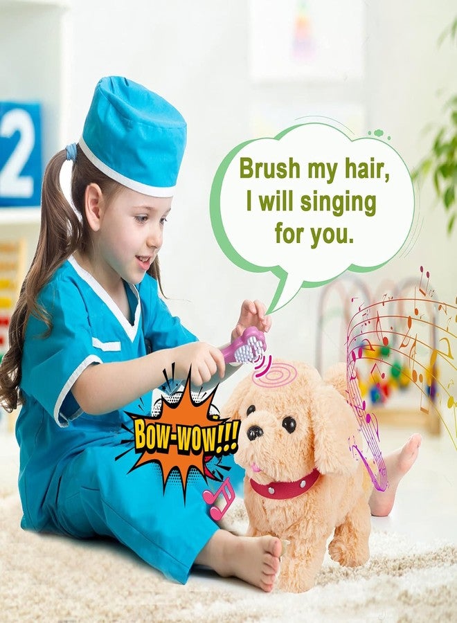 Koonie Walking Toy Dog, Singing, Walking, Barking, Tail Wagging, Kids Girls Plush Electronic Interactive Dog, Realistic Stuffed Puppy Animal Dog, Toys Gifts for 2 3 4 5 Years Girls Boys - Image 4